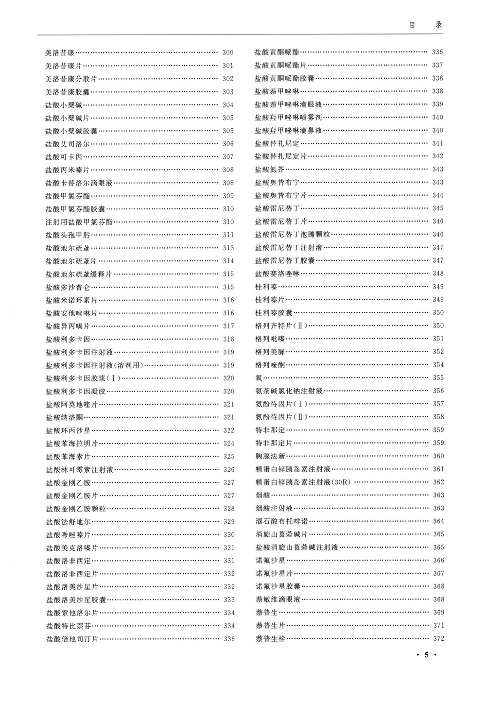 中國(guó)藥典2020版第一增補(bǔ)本-目錄