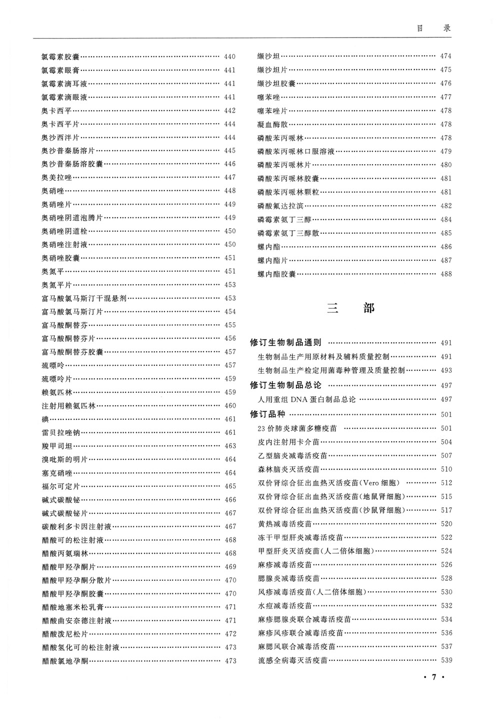 中國(guó)藥典2020版第一增補(bǔ)本-目錄