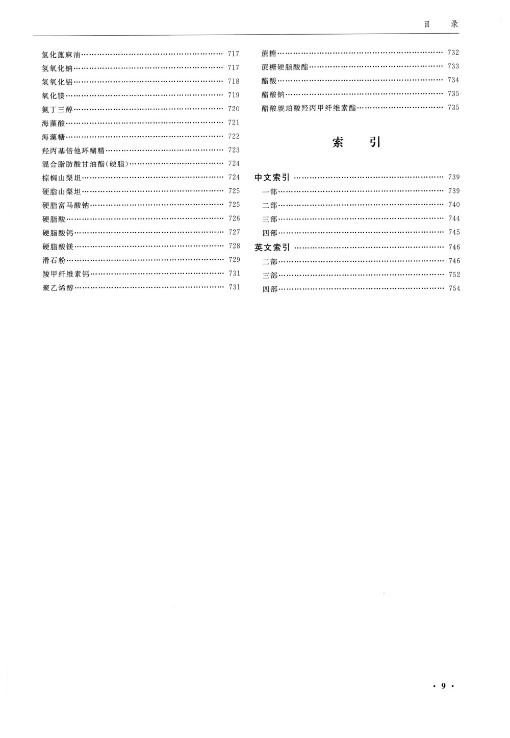 中國(guó)藥典2020版第一增補(bǔ)本-目錄